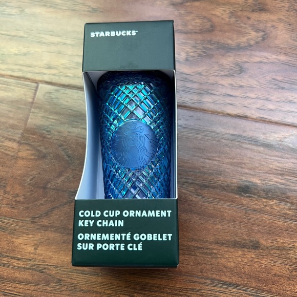 Starbucks blue diamond design cold cup ornament keychain - Picture 1 of 1